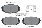 2649301 Sada brzdových destiček, kotoučová brzda epad TEXTAR