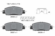 2653601 Sada brzdových destiček, kotoučová brzda epad TEXTAR
