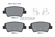 2664201 Sada brzdových destiček, kotoučová brzda epad TEXTAR
