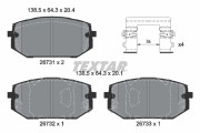 2673101 Sada brzdových destiček, kotoučová brzda epad TEXTAR