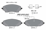 2673601 Sada brzdových destiček, kotoučová brzda TEXTAR