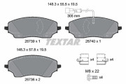2673901 Sada brzdových destiček, kotoučová brzda epad TEXTAR