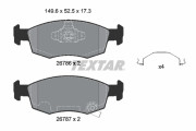 2678601 Sada brzdových destiček, kotoučová brzda epad TEXTAR