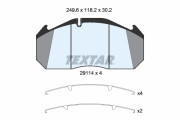 2911470 Sada brzdových destiček, kotoučová brzda Kit TEXTAR