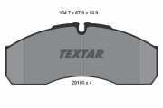 2916002 Sada brzdových destiček, kotoučová brzda TEXTAR