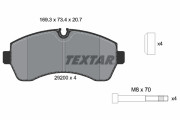 2920001 Sada brzdových destiček, kotoučová brzda TEXTAR
