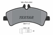 2921702 Sada brzdových destiček, kotoučová brzda epad TEXTAR