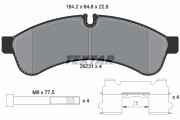 2923101 Sada brzdových destiček, kotoučová brzda epad TEXTAR