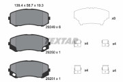 2924901 Sada brzdových destiček, kotoučová brzda TEXTAR