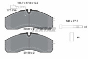 2932701 Sada brzdových destiček, kotoučová brzda TEXTAR