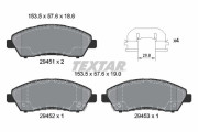 2945101 Sada brzdových destiček, kotoučová brzda TEXTAR