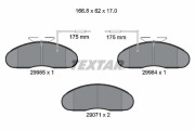 2998501 Sada brzdových destiček, kotoučová brzda TEXTAR
