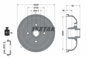 94009900 Brzdový buben TEXTAR