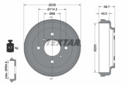 94026900 Brzdový buben TEXTAR