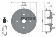 94030200 Brzdový buben TEXTAR