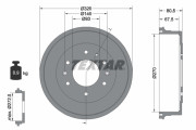 94033500 Brzdový buben TEXTAR