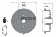 94035100 Brzdový buben TEXTAR