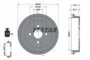94036100 Brzdový buben TEXTAR