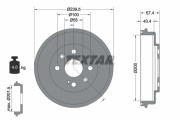 94038400 Brzdový buben TEXTAR