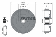 94038900 Brzdový buben TEXTAR