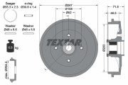 94041600 Brzdový buben TEXTAR