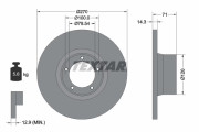 92014900 Brzdový kotouč TEXTAR