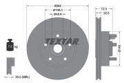 92031300 Brzdový kotouč TEXTAR