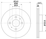 92034300 Brzdový kotouč TEXTAR