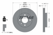 92036203 Brzdový kotouč Shoe Kit Pro TEXTAR