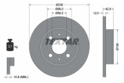 92039100 Brzdový kotouč TEXTAR