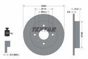 92049100 Brzdový kotouč TEXTAR