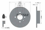 92050900 Brzdový kotouč TEXTAR