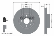 92052100 Brzdový kotouč TEXTAR