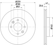 92054900 Brzdový kotouč TEXTAR