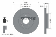 92059403 Brzdový kotouč Shoe Kit Pro TEXTAR