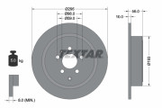 92074100 Brzdový kotouč TEXTAR