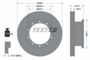 93086800 Brzdový kotouč TEXTAR