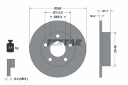92088503 Brzdový kotouč Shoe Kit Pro TEXTAR
