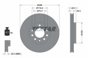 92091903 Brzdový kotouč Shoe Kit Pro TEXTAR