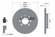92106403 Brzdový kotouč Shoe Kit Pro TEXTAR