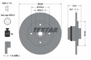 92154000 Brzdový kotouč TEXTAR