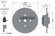 92154100 Brzdový kotouč TEXTAR