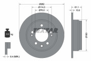 92161703 Brzdový kotouč Shoe Kit Pro TEXTAR