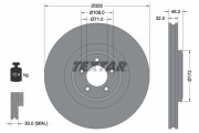 92186303 Brzdový kotouč Shoe Kit Pro TEXTAR