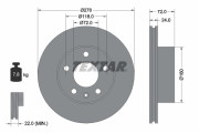 93191100 Brzdový kotouč TEXTAR