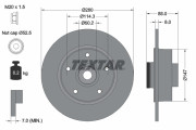 92196003 Brzdový kotouč Shoe Kit Pro TEXTAR