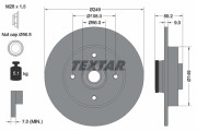 92202100 Brzdový kotouč TEXTAR