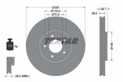 92220803 Brzdový kotouč Shoe Kit Pro TEXTAR