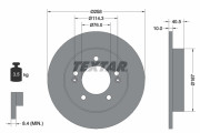 92226103 Brzdový kotouč Shoe Kit Pro TEXTAR