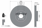 92235603 Brzdový kotouč Shoe Kit Pro TEXTAR
